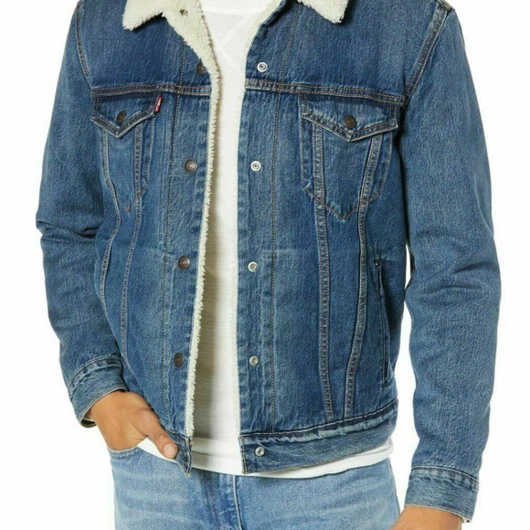 Levi's Trucker Sherpa Lined Denim Jean Jacket - Picture 8 of 8